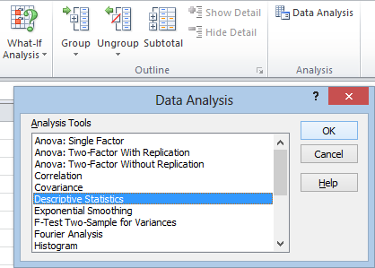 basic statistical analysis in excel